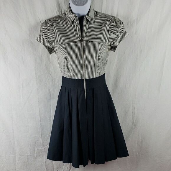 Armani Exchange Women's Petite 0 Fit & Flare Dress - Picture 1 of 14